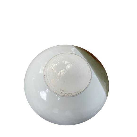 Studio Pottery Abstract White Brown Stoneware Serving Bowl 11.5"x2.5" SKU 9315 - Picture 6 of 10